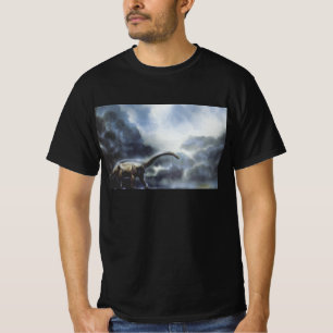 Vintage Dinosaurs, Barapasaurus with Storm Clouds T-Shirt