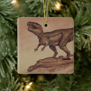Vintage Dinosaurs, Carnivore Giganotosaurus Ceramic Tree Decoration