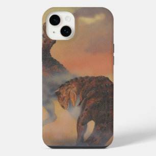 Vintage Dinosaurs, Carnotaurus Roaring in Jungle iPhone 14 Plus Case