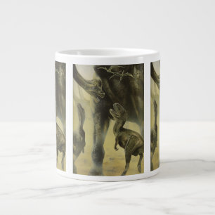 Vintage Dinosaurs, Torvosaurus and Brachiosaurus Large Coffee Mug
