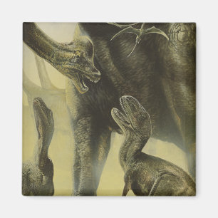 Vintage Dinosaurs, Torvosaurus and Brachiosaurus Magnet