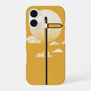 Vintage Directional Arrow Pole iPhone 16 Case