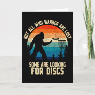 Vintage Disc Golf Bigfoot Funny Disc Golfing Sasqu Card