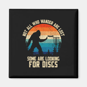 Vintage Disc Golf Bigfoot Funny Disc Golfing Sasqu Magnet