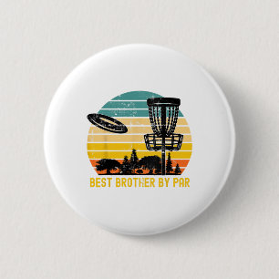 Vintage Disc Golf Brother - Best Brother By Par Di 6 Cm Round Badge