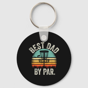 Vintage Disc Golf Dad - Best Dad By Par Disc Golf Key Ring