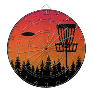 Vintage Disc Golf Frolf Frisbee Player Retro Dartboard