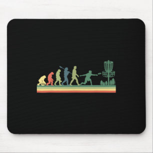 Vintage Disc Golf Funny Sports Evolution Costume F Mouse Pad