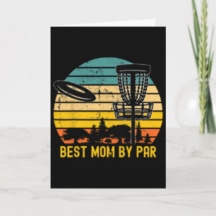 Vintage Disc Golf Mum Present - Best Mum By Par Di Card