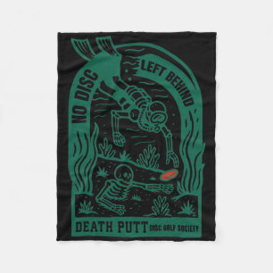 Vintage Disc Golf No Disc Left Behind Funny Disc G Fleece Blanket