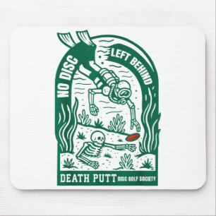 Vintage Disc Golf No Disc Left Behind Funny Disc G Mouse Pad