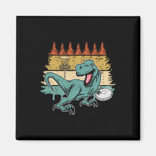 Vintage Disc Golf Player I Dinosaur Disc Golf Sket Magnet