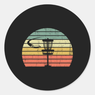 Vintage Disc Golf Retro Frisbee Golf Disc Sport Gi Classic Round Sticker