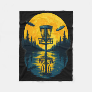 Vintage Disc Golf Sket Tree Frisbee Golf Lover Men Fleece Blanket