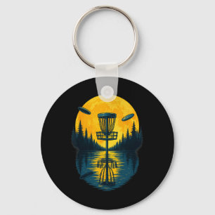 Vintage Disc Golf Sket Tree Frisbee Golf Lover Men Key Ring