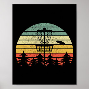 Vintage Disc Golf T Shirt, Frisbee Tee Shirts Men Poster