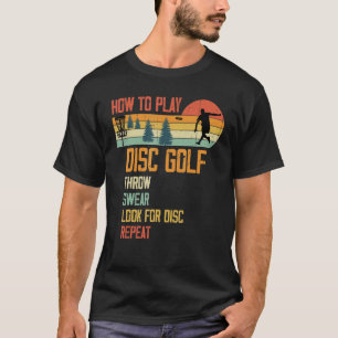 Vintage Disc Golfer Men How To Play Disc Golf Rep T-Shirt