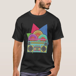 Vintage Disco CD Boombox 1990 Generation Nineties T-Shirt