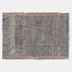 Vintage Distressed Abstract Antique Rustic Brown Throw Blanket