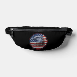 Vintage Distressed American Flag Eagle Bum Bags