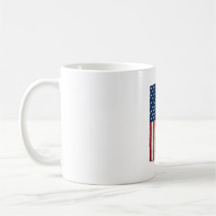 Vintage Distressed American Flag Vector Shirt Desi Coffee Mug