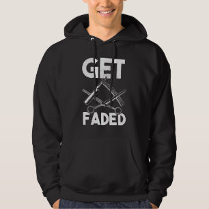 Vintage Distressed Barber Get Faded Clippers Hoodie