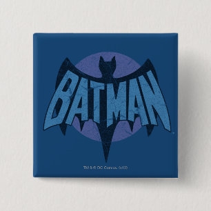 Vintage Distressed Bat Symbol 15 Cm Square Badge