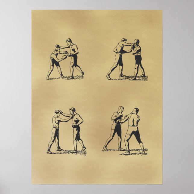 Vintage Distressed Boxing Poster (Front)