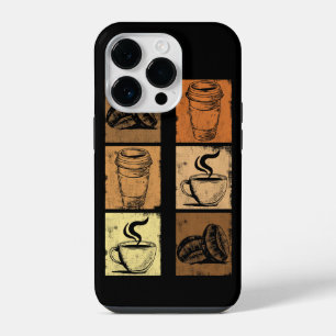 vintage distressed coffee, caffeine addicts gift iPhone 14 pro case