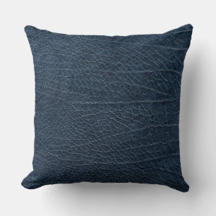 Vintage Distressed Cognac Leather Texture Cushion