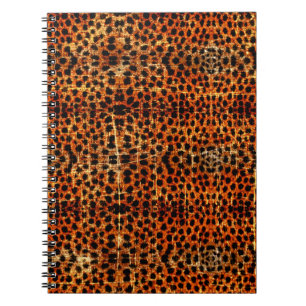 Vintage Distressed Grunge Cheetah Animal Print Notebook