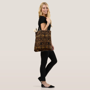 Vintage Distressed Grunge Giraffe Animal Print Tote Bag