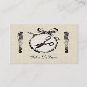 Vintage Distressed Hair Stylist Shears Scissors Appointment Card