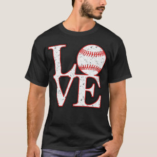 Vintage Distressed LOVE BASEBALL T-Shirt