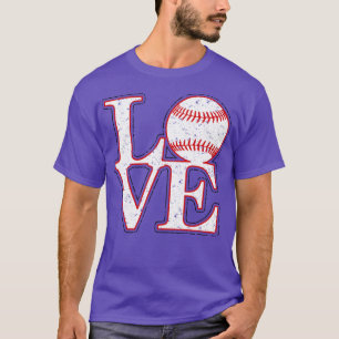 Vintage Distressed LOVE BASEBALL T-Shirt