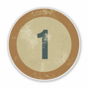 Vintage Distressed Number 1