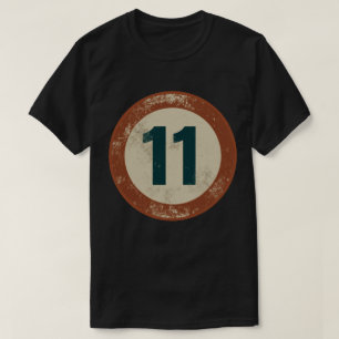 Vintage Distressed Number 11 T-Shirt