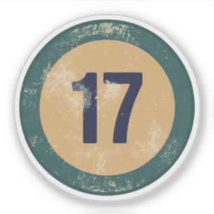 Vintage Distressed Number 17