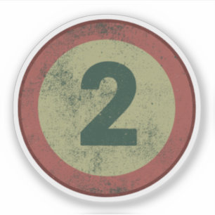 Vintage Distressed Number 2