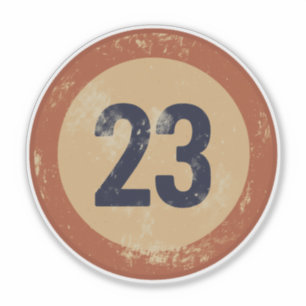 Vintage Distressed Number 23
