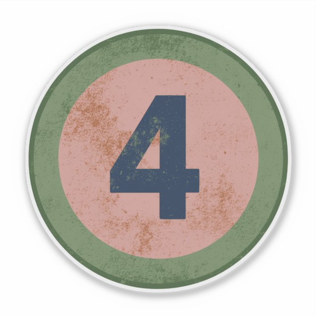 Vintage Distressed Number 4 (Front)