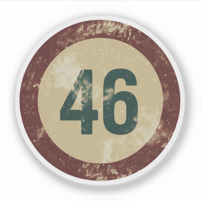 Vintage Distressed Number 46 (Front)