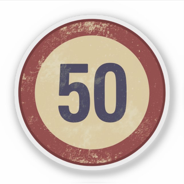 Vintage Distressed Number 50 (Front)