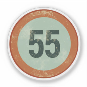 Vintage Distressed Number 55