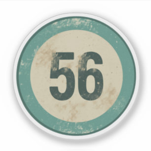 Vintage Distressed Number 56