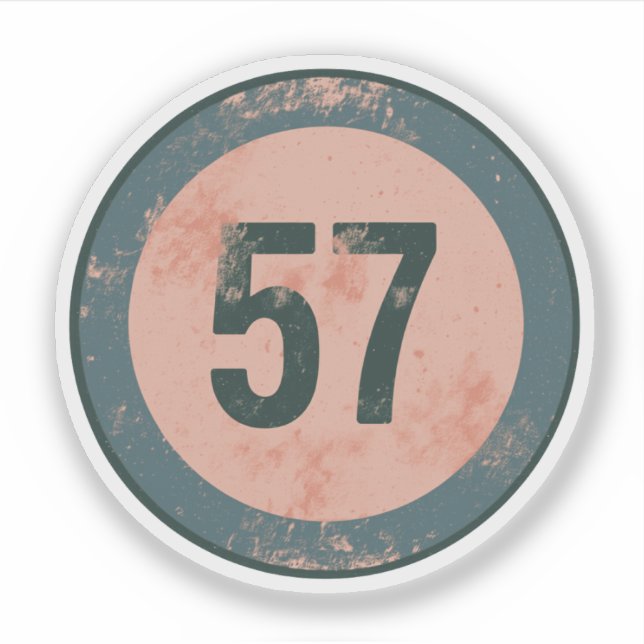Vintage Distressed Number 57 (Front)