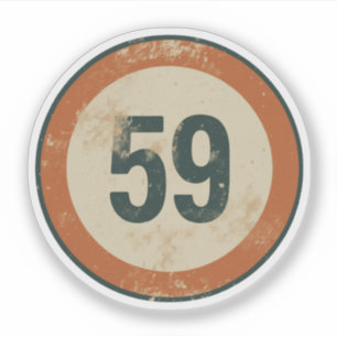 Vintage Distressed Number 59