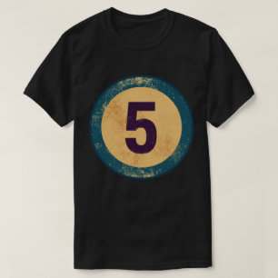 Vintage Distressed Number 5 T-Shirt