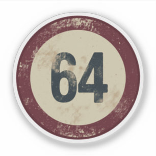 Vintage Distressed Number 64