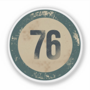 Vintage Distressed Number 76